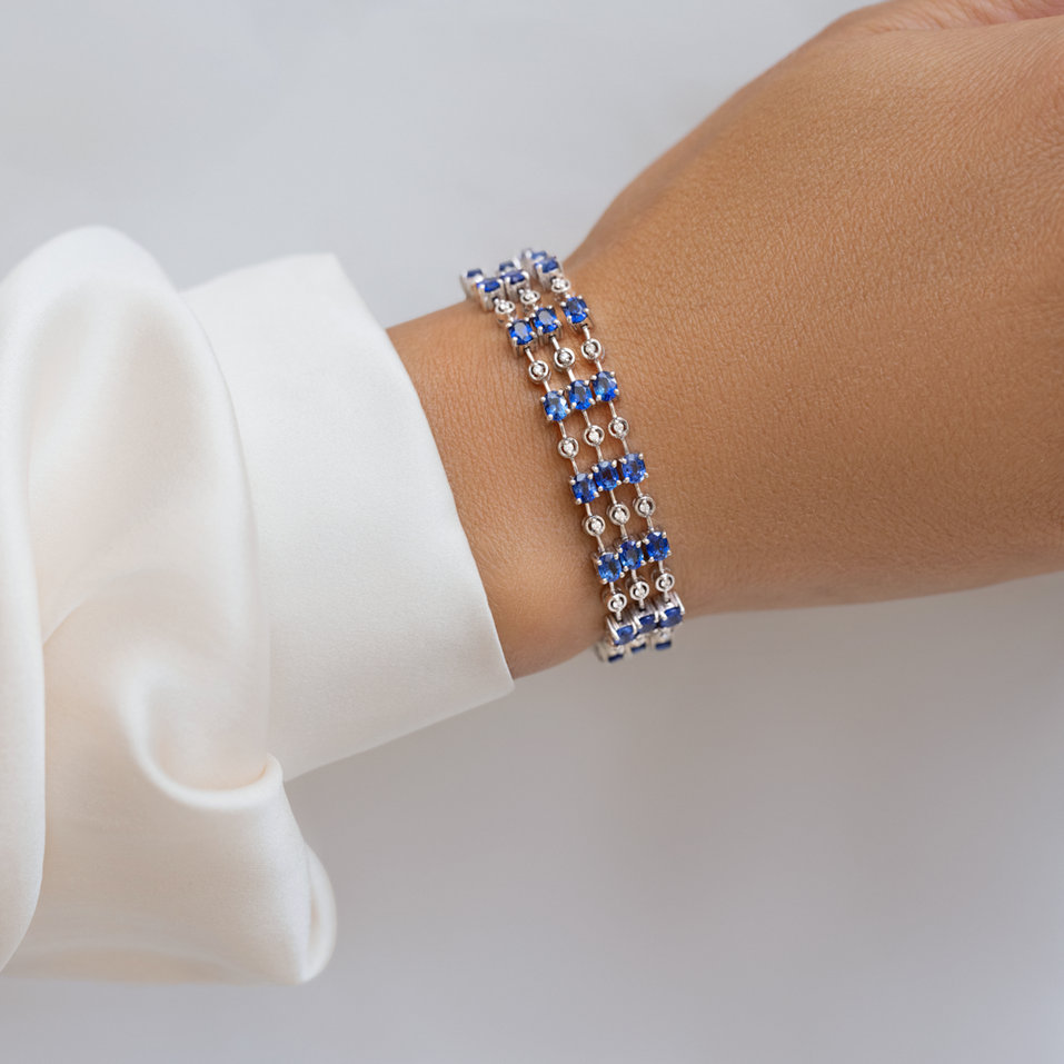 Diamond bracelet with Ruby Majestic Skyline
