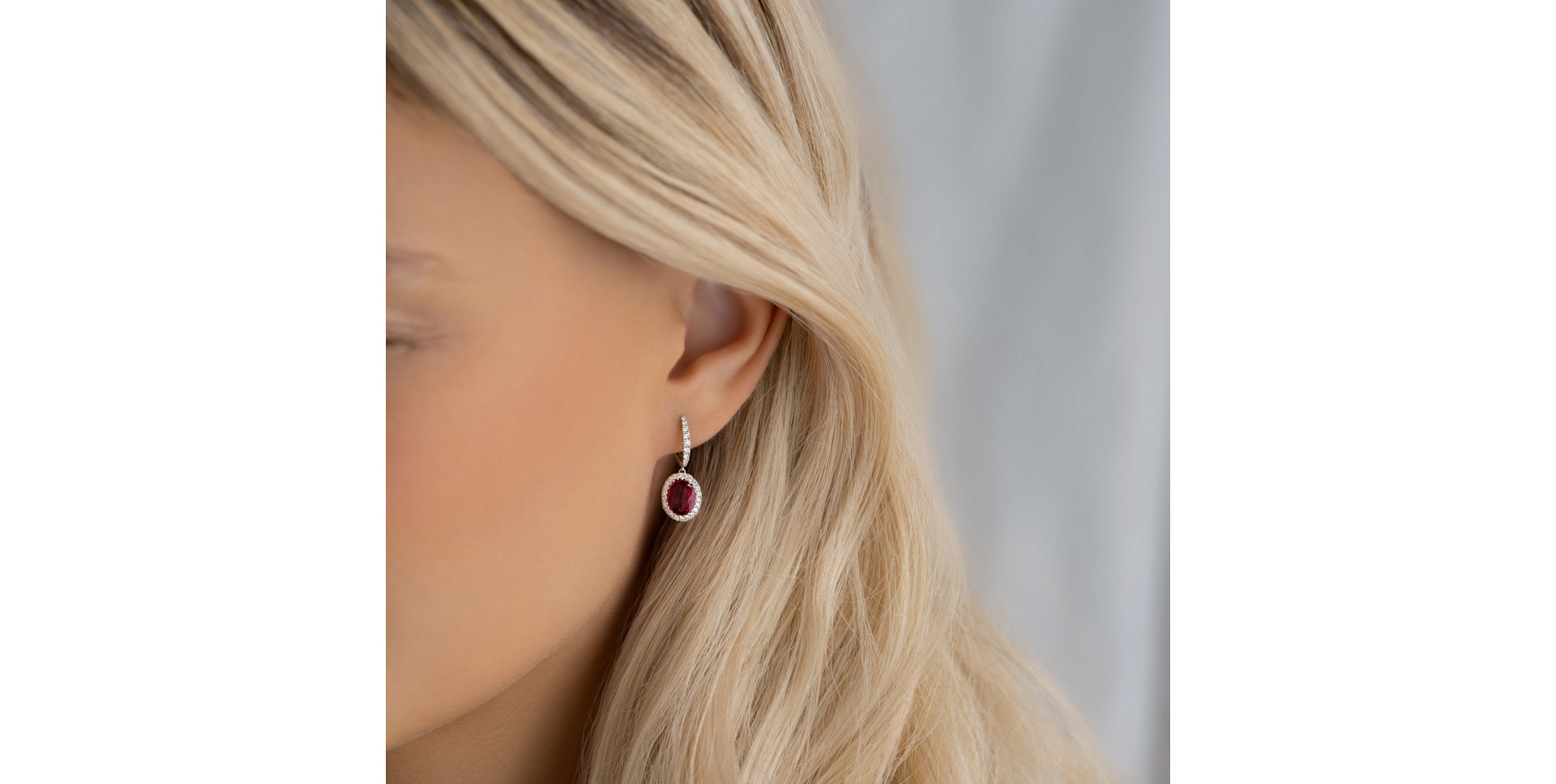 Diamond earrings with Tourmaline Sweet Charm