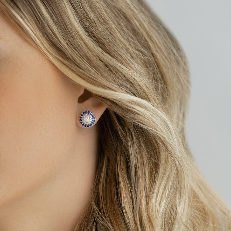 Diamond earrings and Sapphire Dilliana