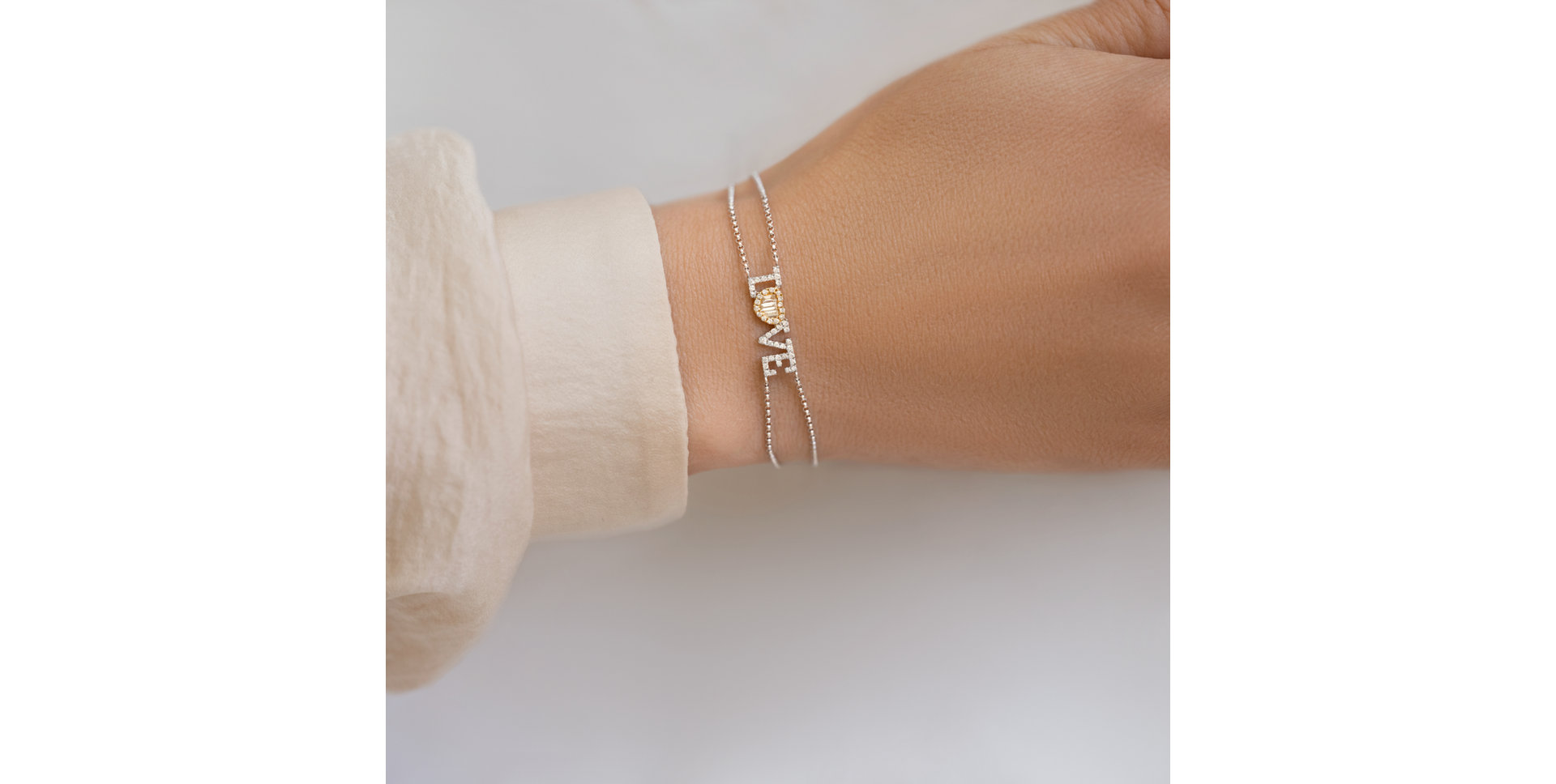 Bracelet with diamonds Love Messenger