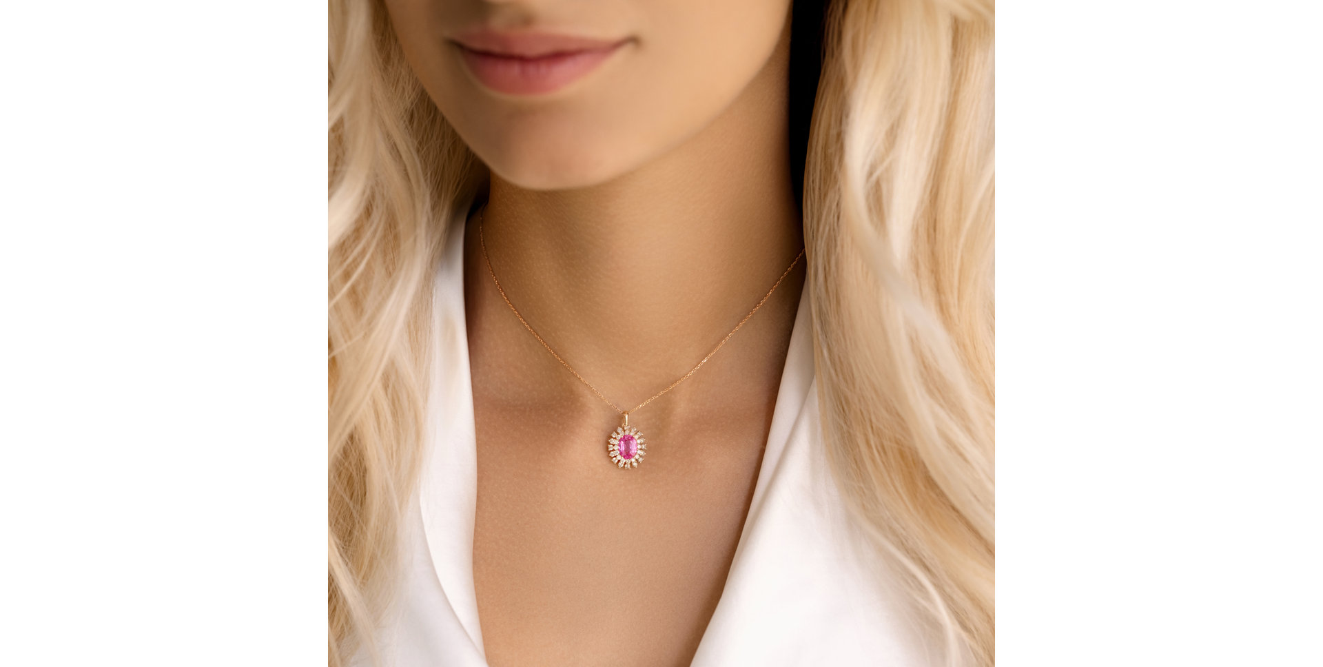 Diamond pendant with Sapphire Goddess Secret