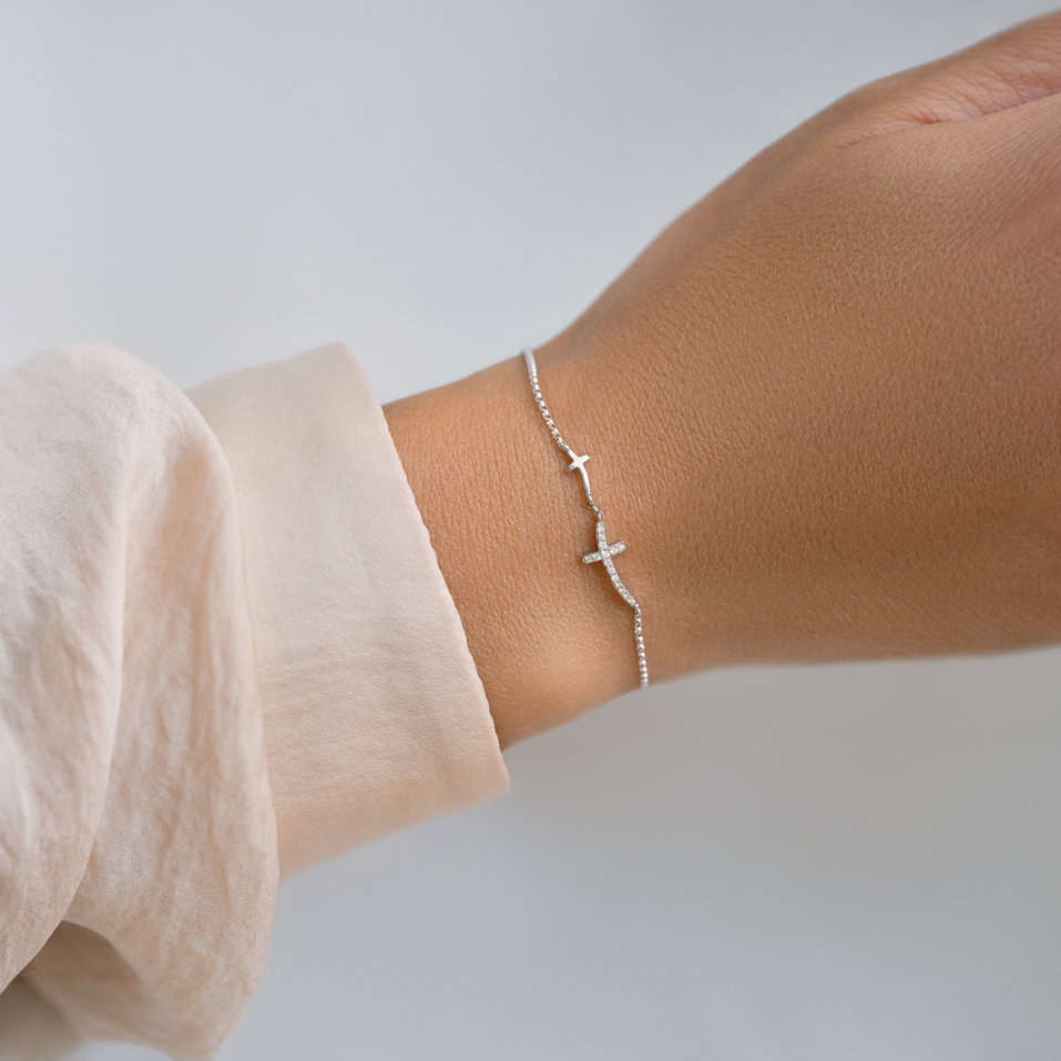 Diamond bracelet Cross of Shadows