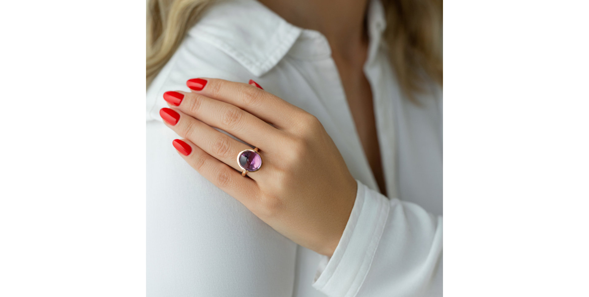 Ring with Moonstone and diamonds Fairytale Drop