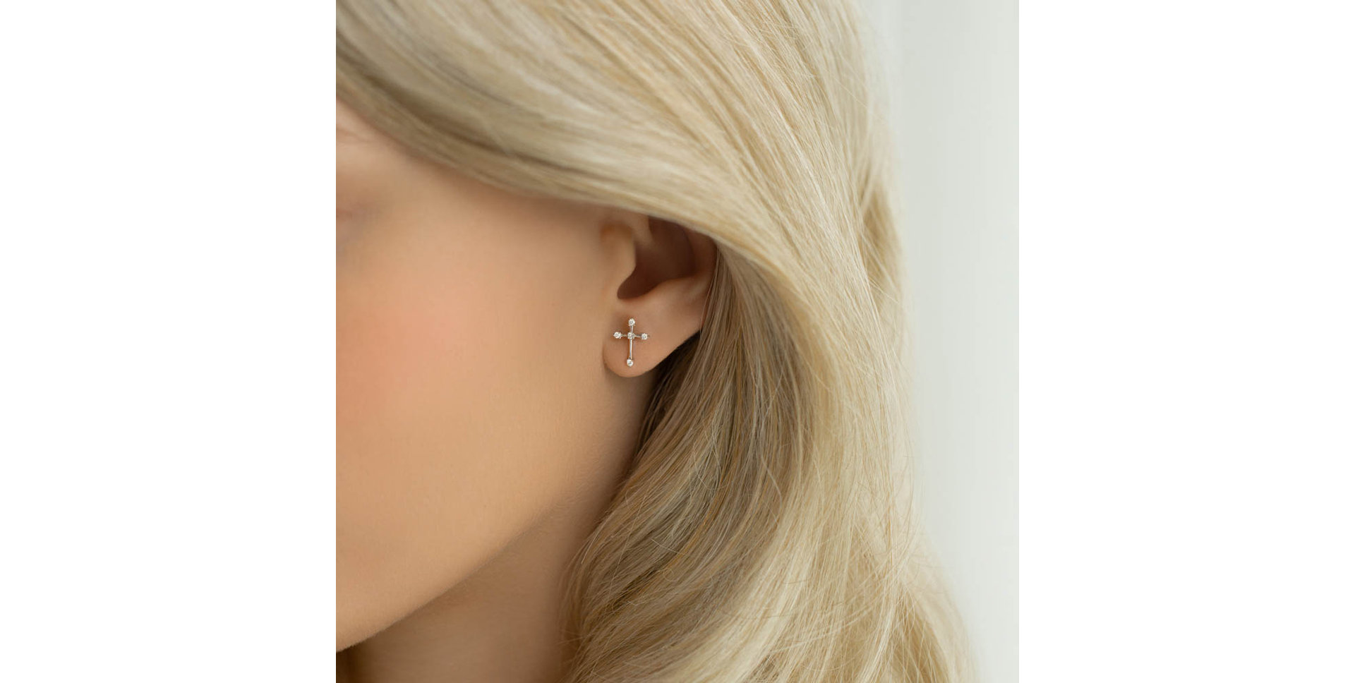 Diamond earrings and Ruby Passion Cross