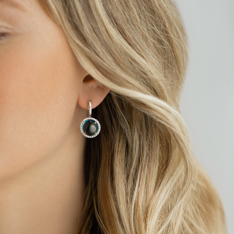 Diamond earrings with Topaz Dream Dimension