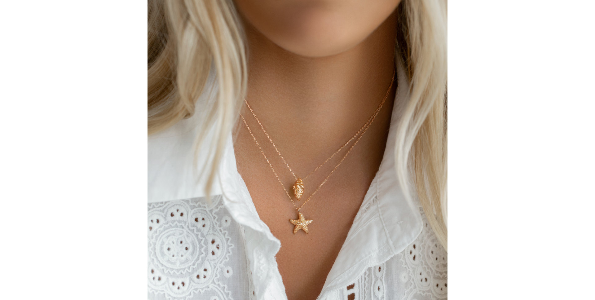 Necklace Golden Seashell