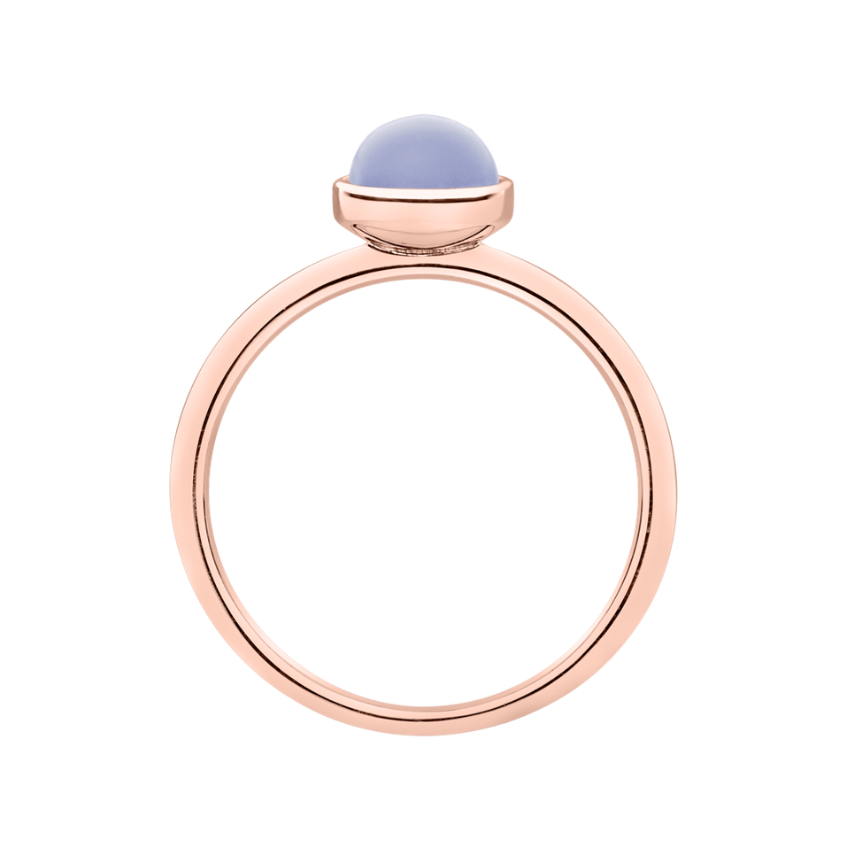 Ring with Blue Chalcedony Bonbon