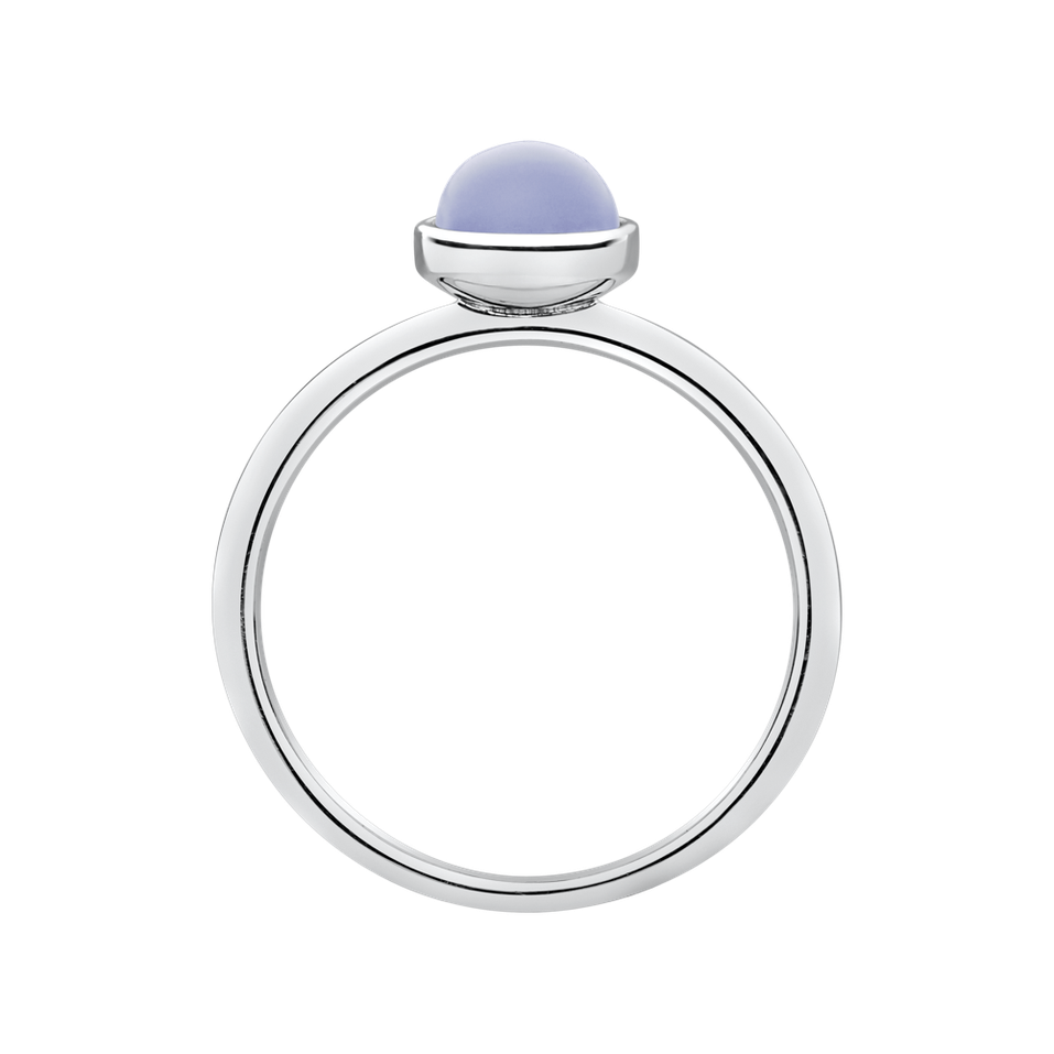 Ring with Blue Chalcedony Bonbon