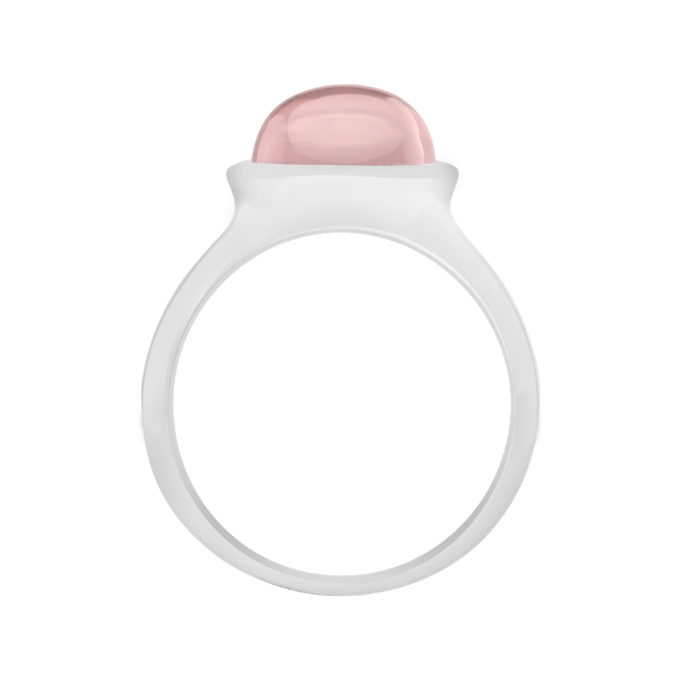 Ring with Rose Quartz Bonbon