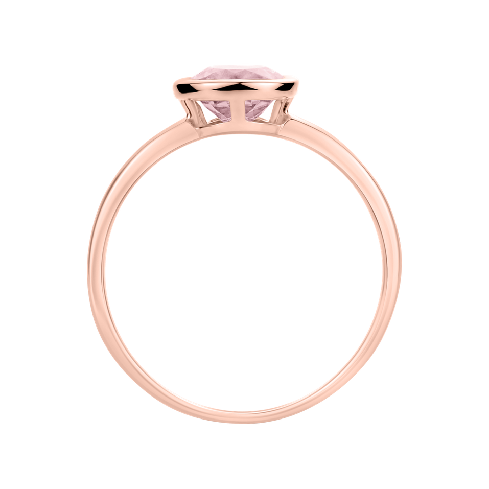 Ring with Rose Quartz Bonbon