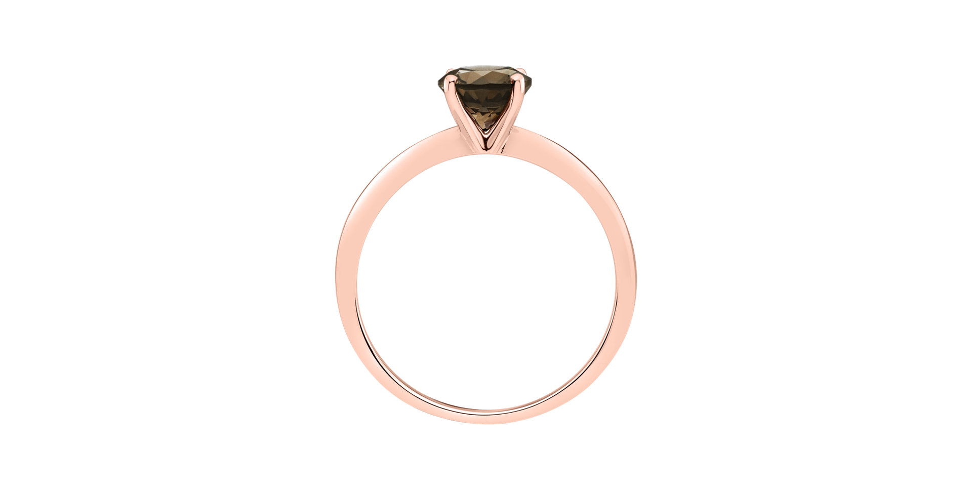 Ring with Smoky Quartz Bonbon