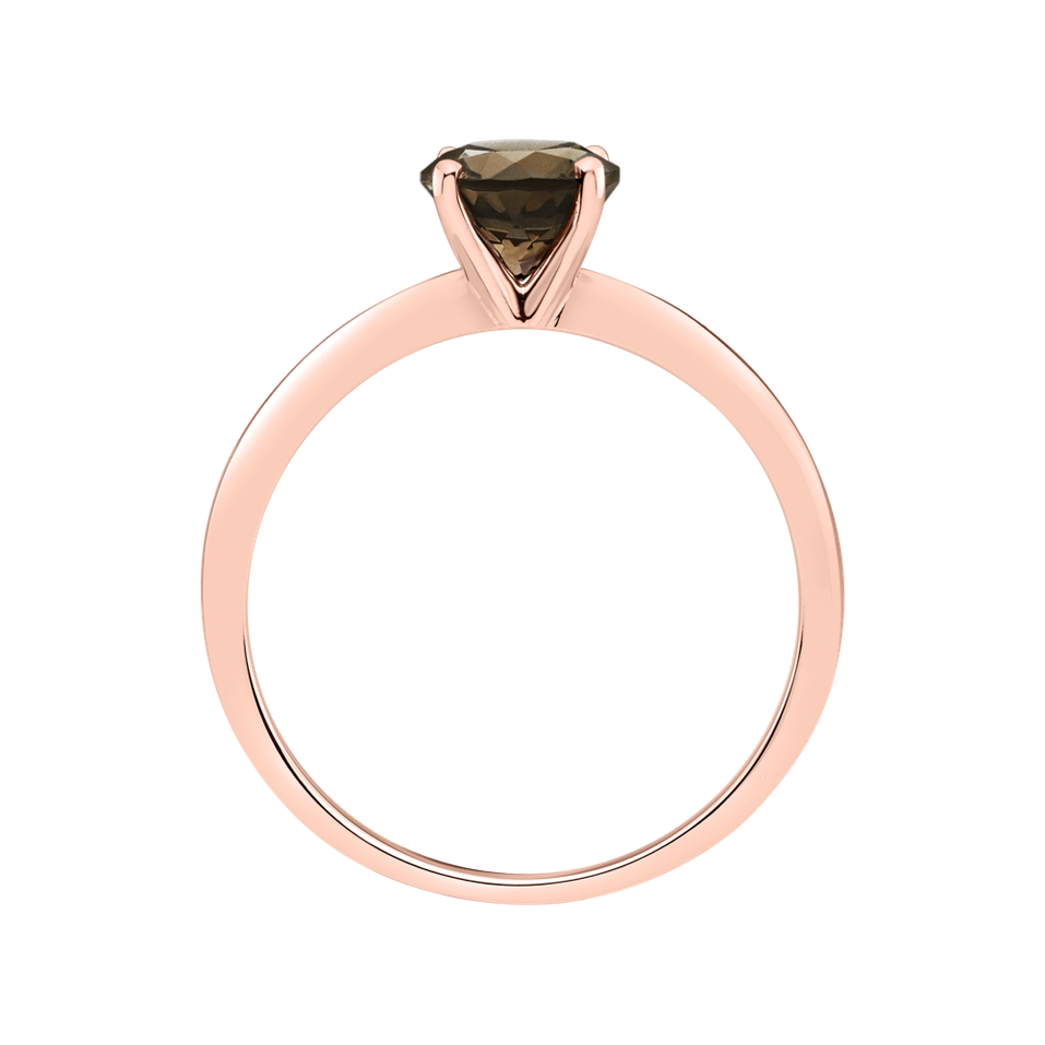 Ring with Smoky Quartz Bonbon