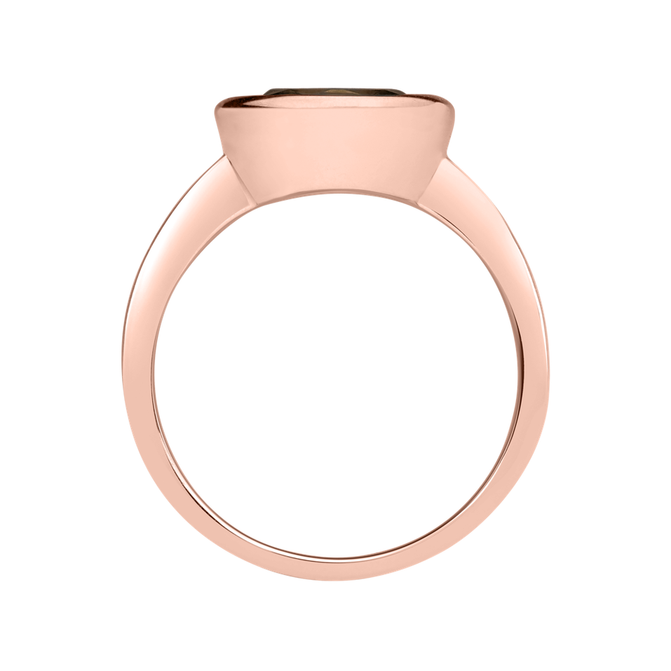 Ring with Smoky Quartz Bonbon