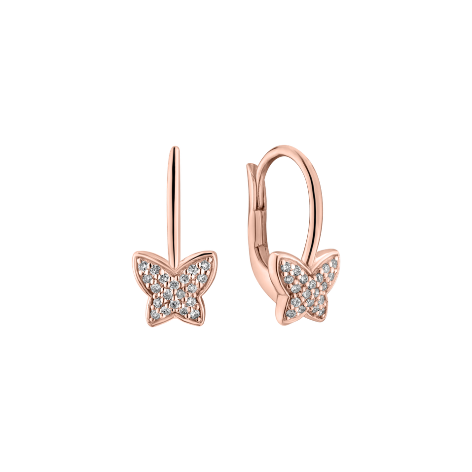 Diamond earrings Sparkle Butterfly