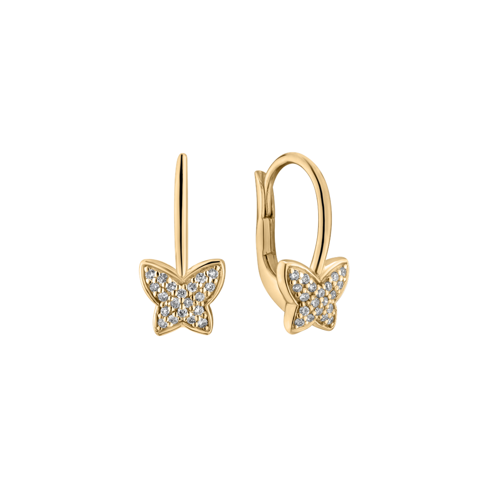 Diamond earrings Sparkle Butterfly