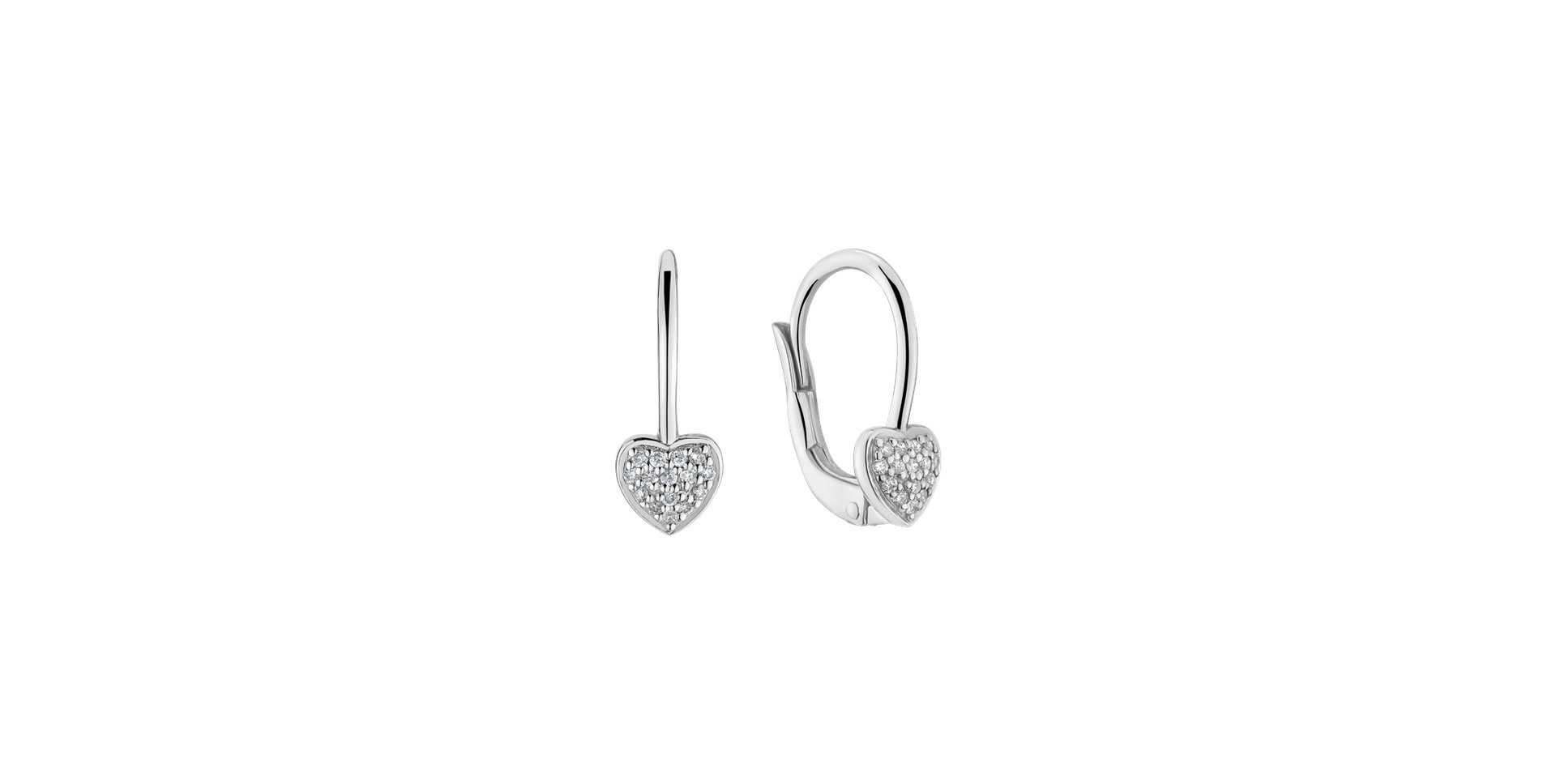 Diamond earrings Sparkle Heart