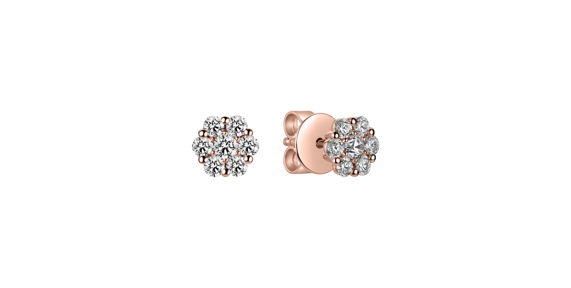 Diamond earrings Shiny Flower