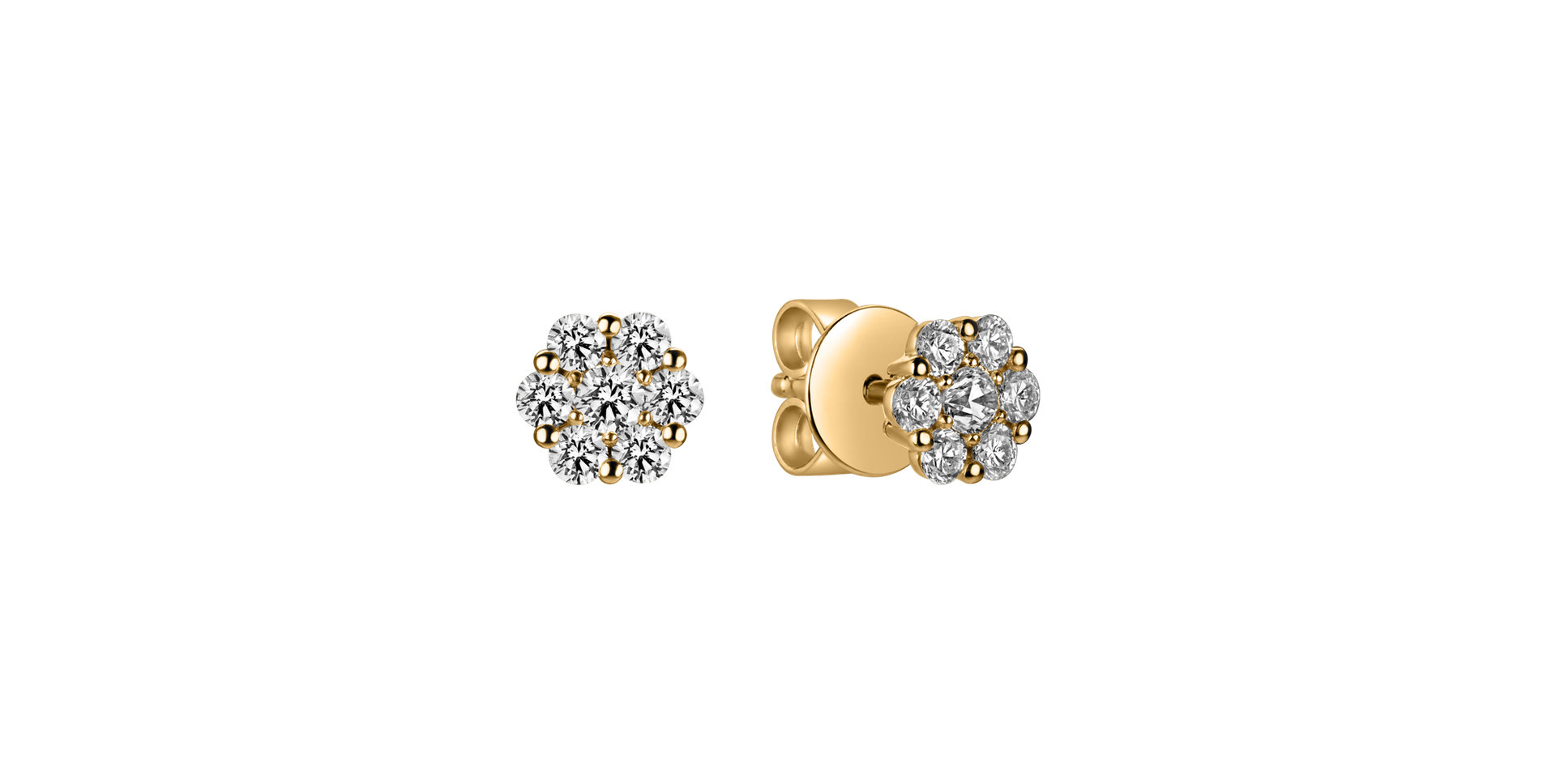 Diamond earrings Shiny Flower