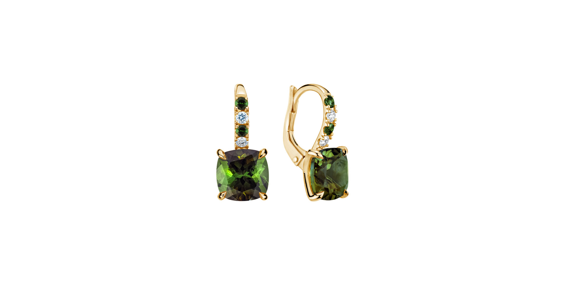 Diamond earrings with Tourmaline Imelda