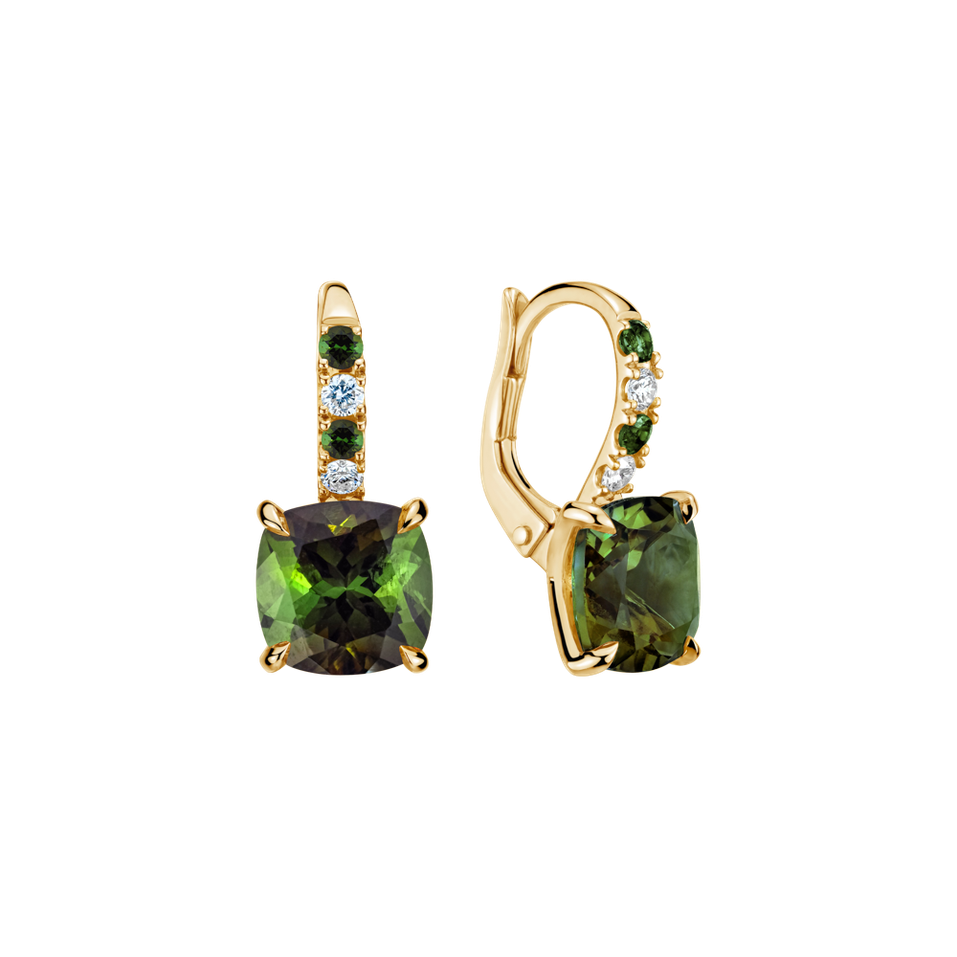 Diamond earrings with Tourmaline Imelda
