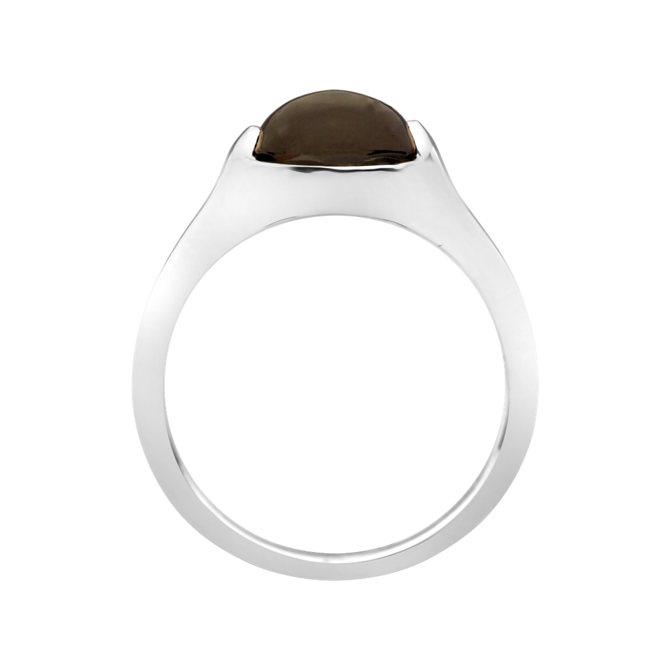 Ring with Smoky Quartz Bonbon