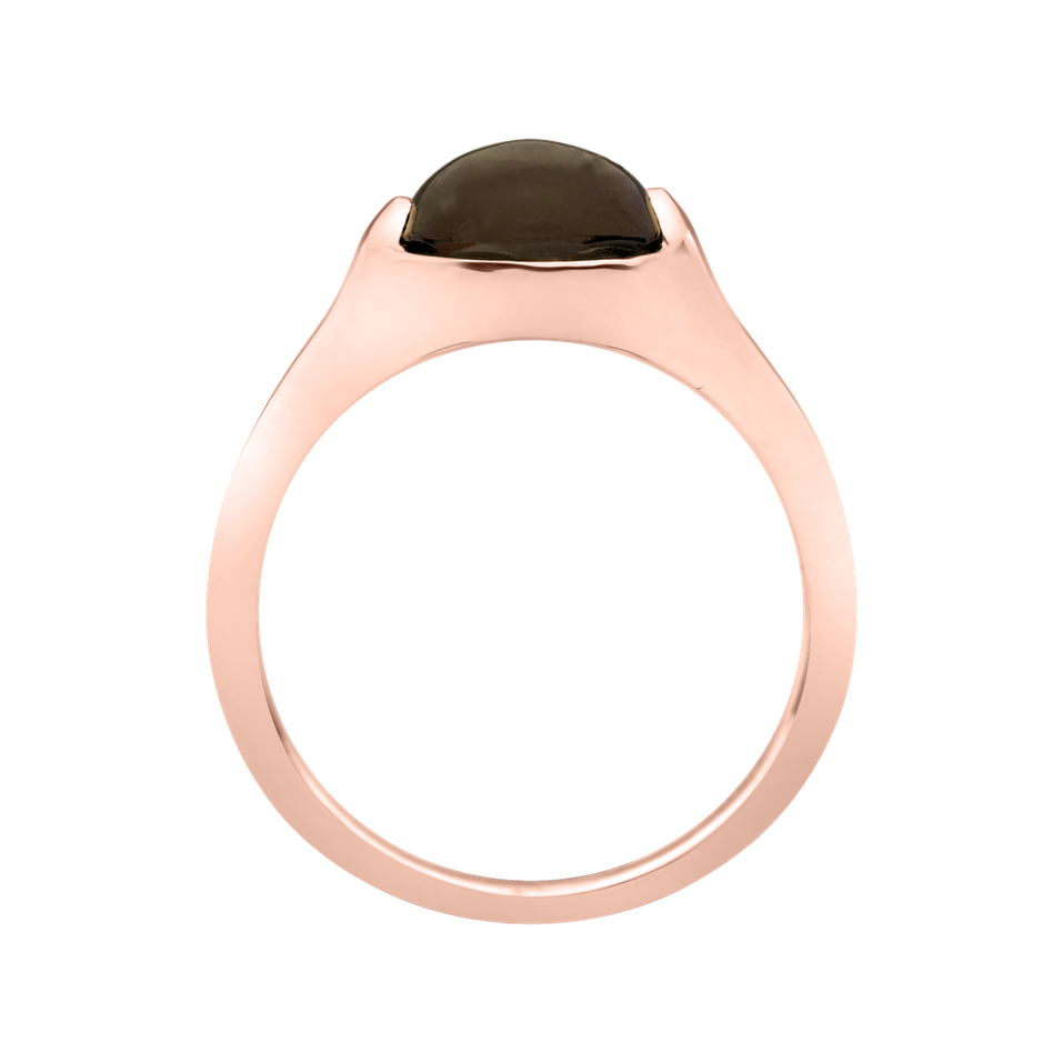 Ring with Smoky Quartz Bonbon