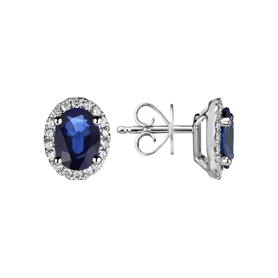 Diamond earrings with Sapphire Imperial Allegory