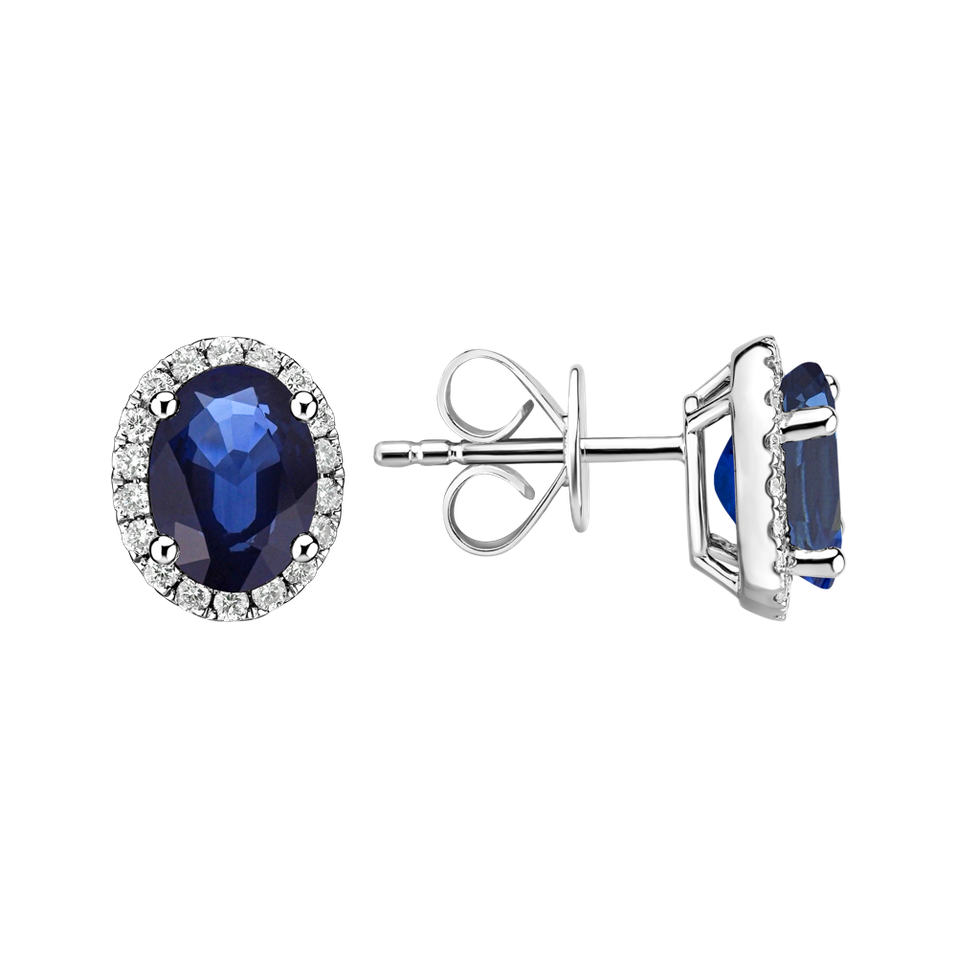 Diamond earrings with Sapphire Imperial Allegory