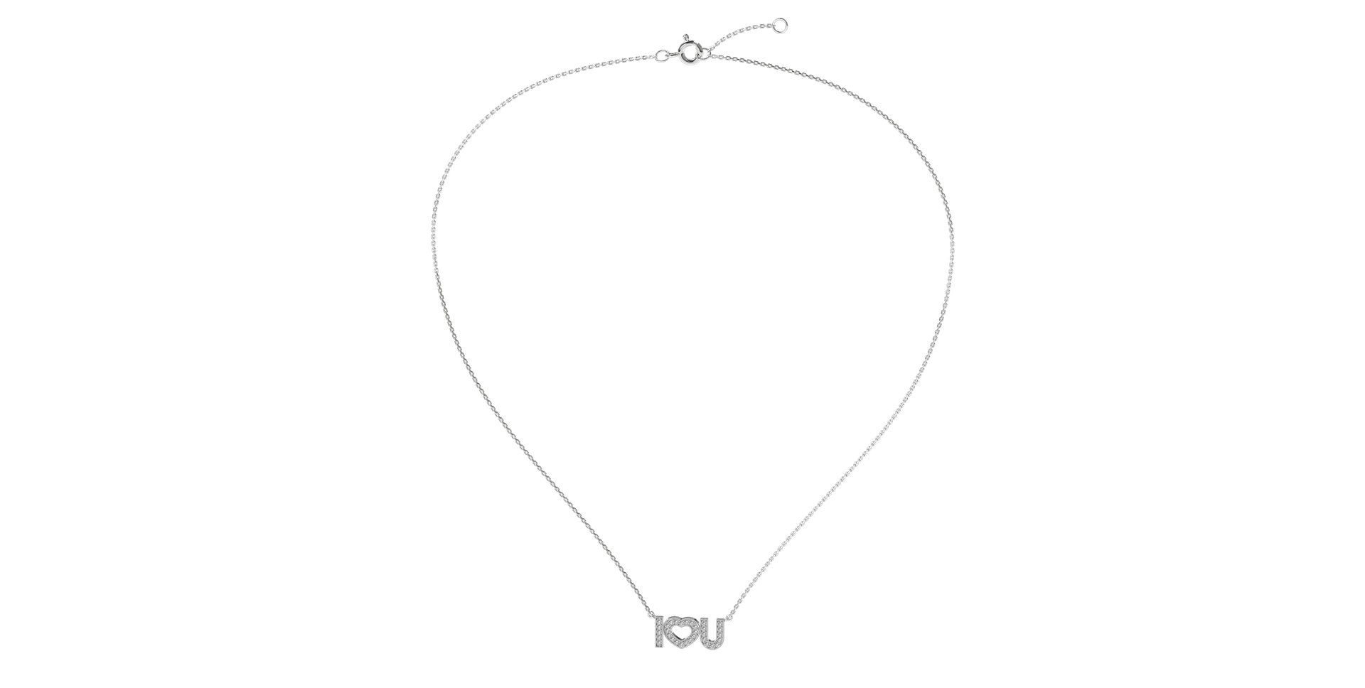 Diamond necklace I love you