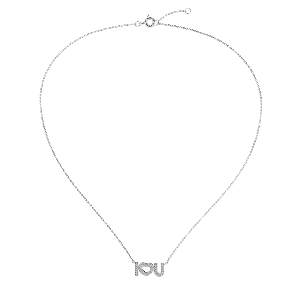 Diamond necklace I love you