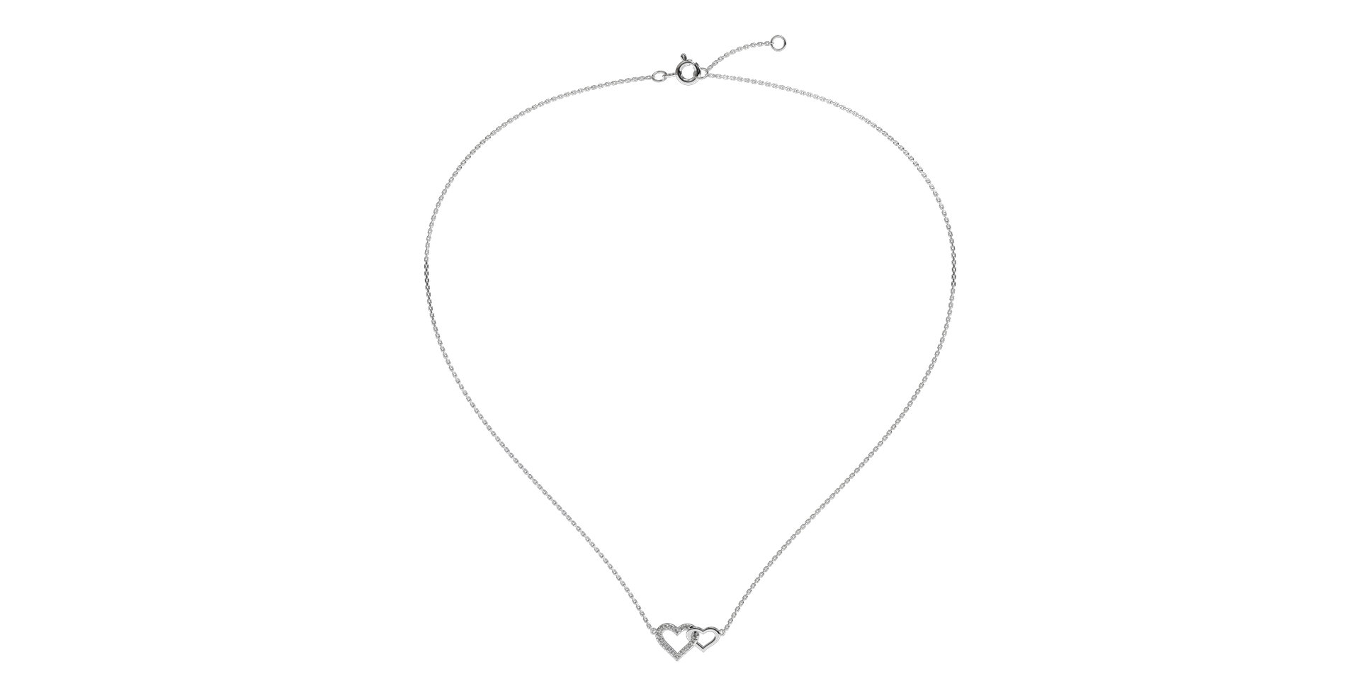 Diamond necklace Precious Hearts