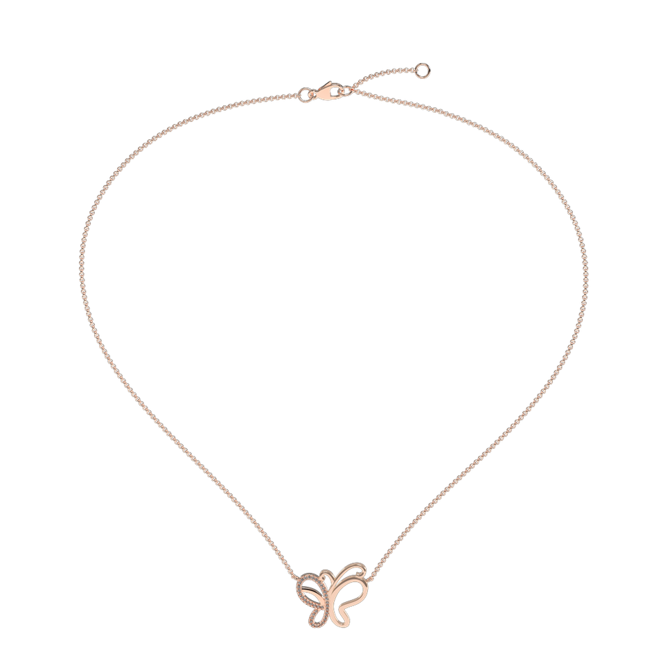 Diamond necklace Butterfly