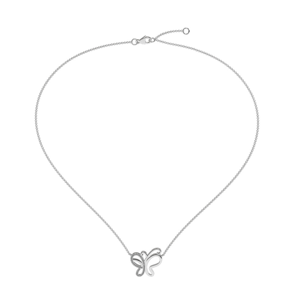 Diamond necklace Butterfly