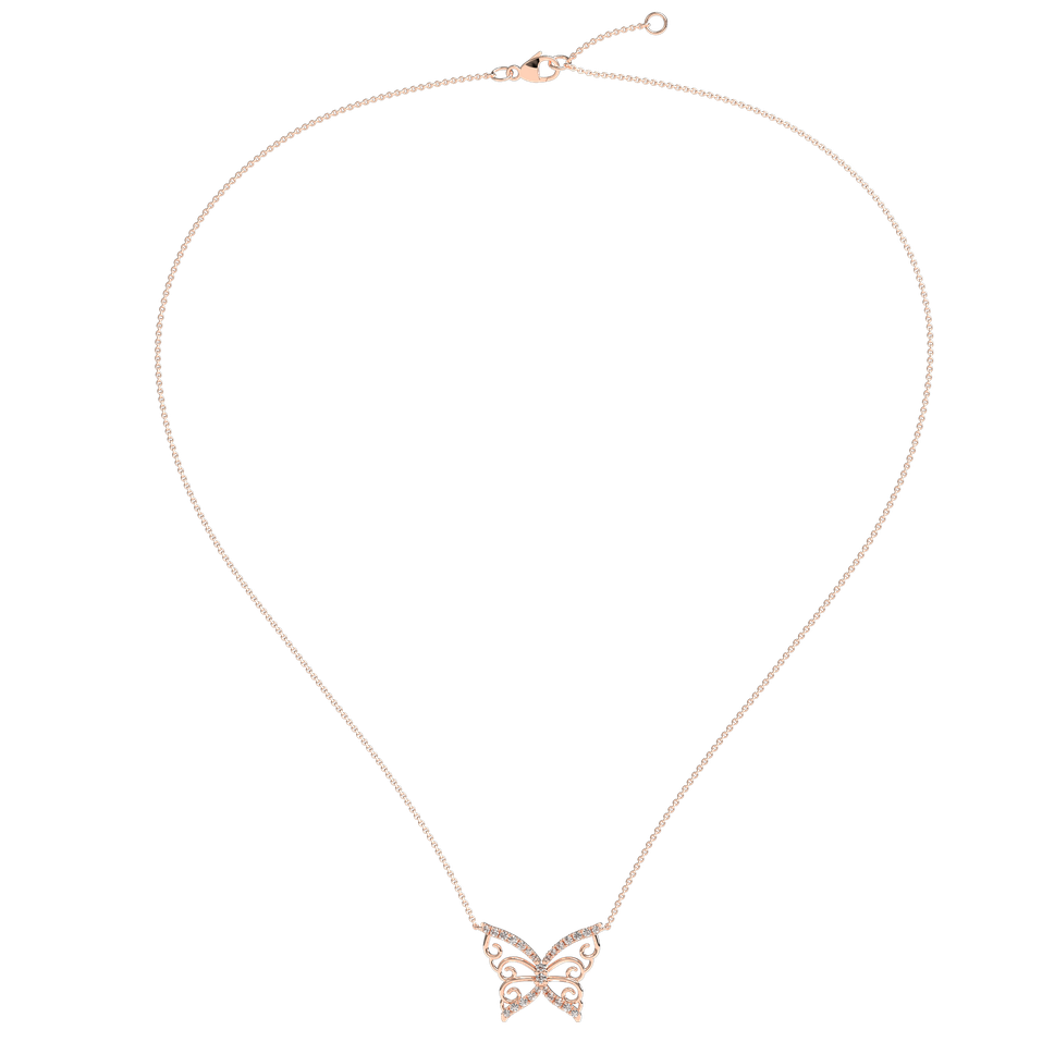Diamond necklace Butterfly