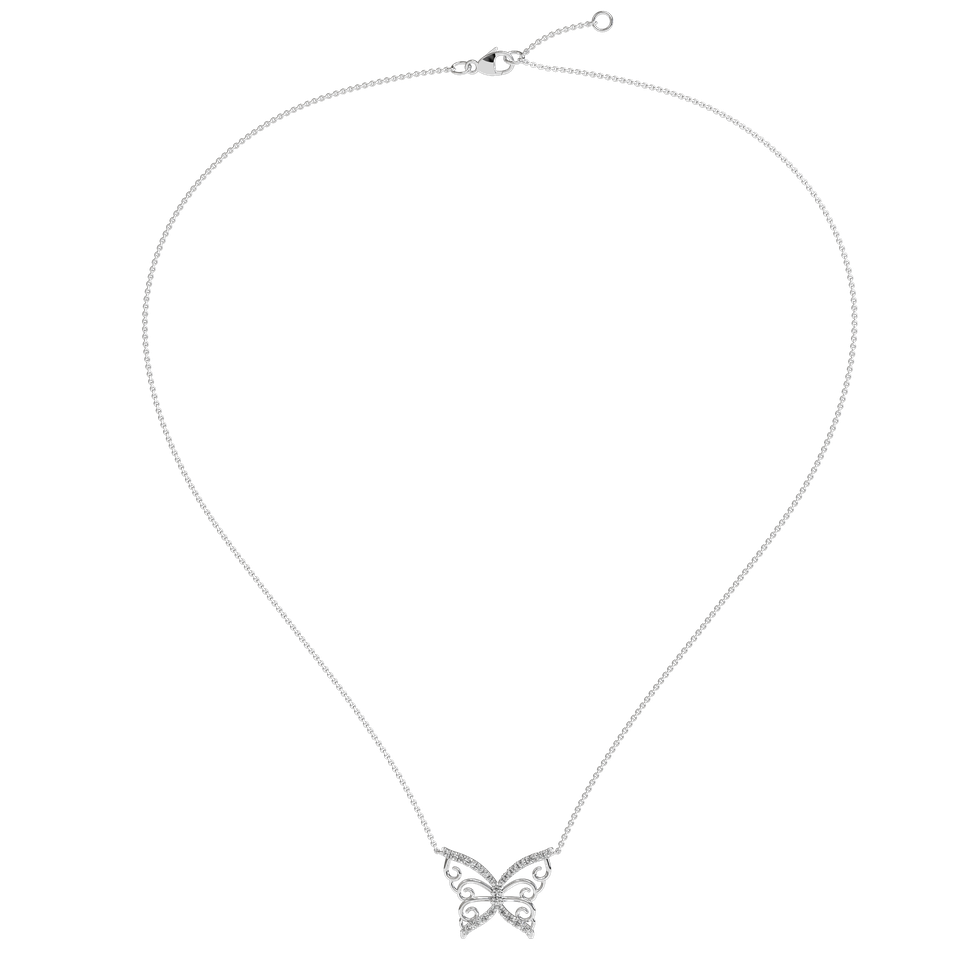Diamond necklace Butterfly
