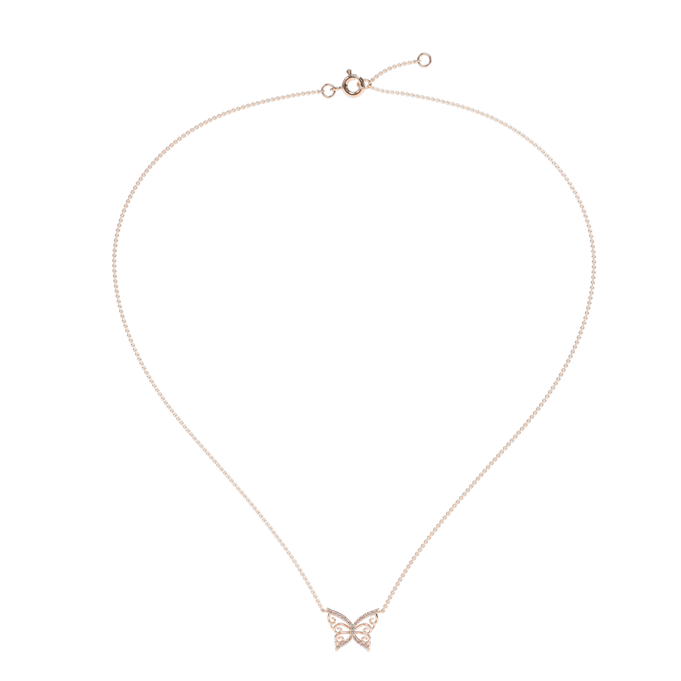 Diamond necklace Shiny Butterfly