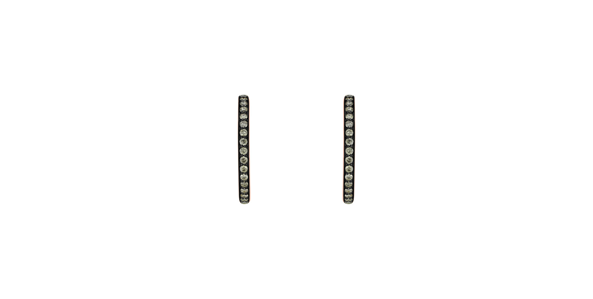 Earrings with brown diamonds Shiny Eclipse