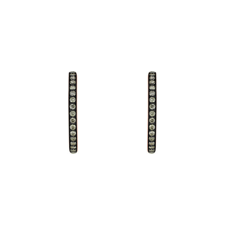 Earrings with brown diamonds Shiny Eclipse