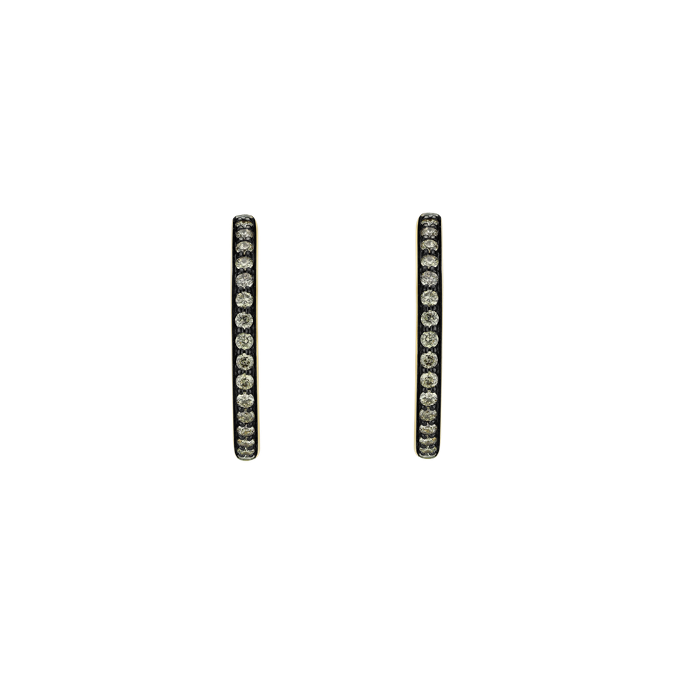Earrings with brown diamonds Shiny Eclipse