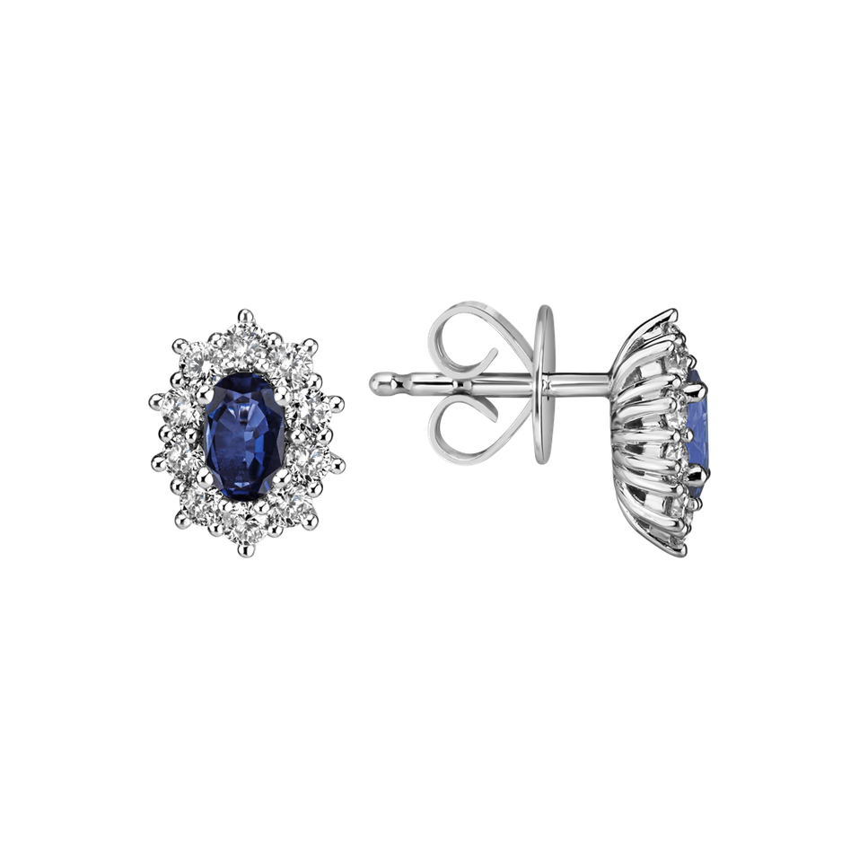 Diamond earrings with Sapphire Moon Witchery