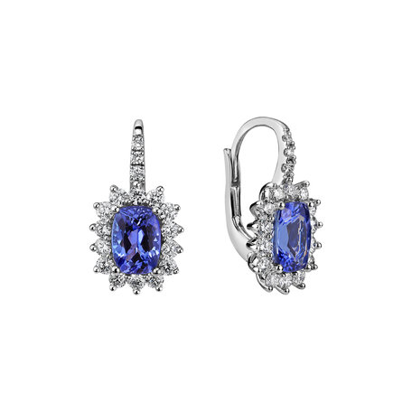 Diamond earrings with Tanzanite Seraph Spark