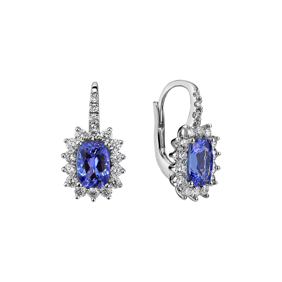 Diamond earrings with Tanzanite Seraph Spark