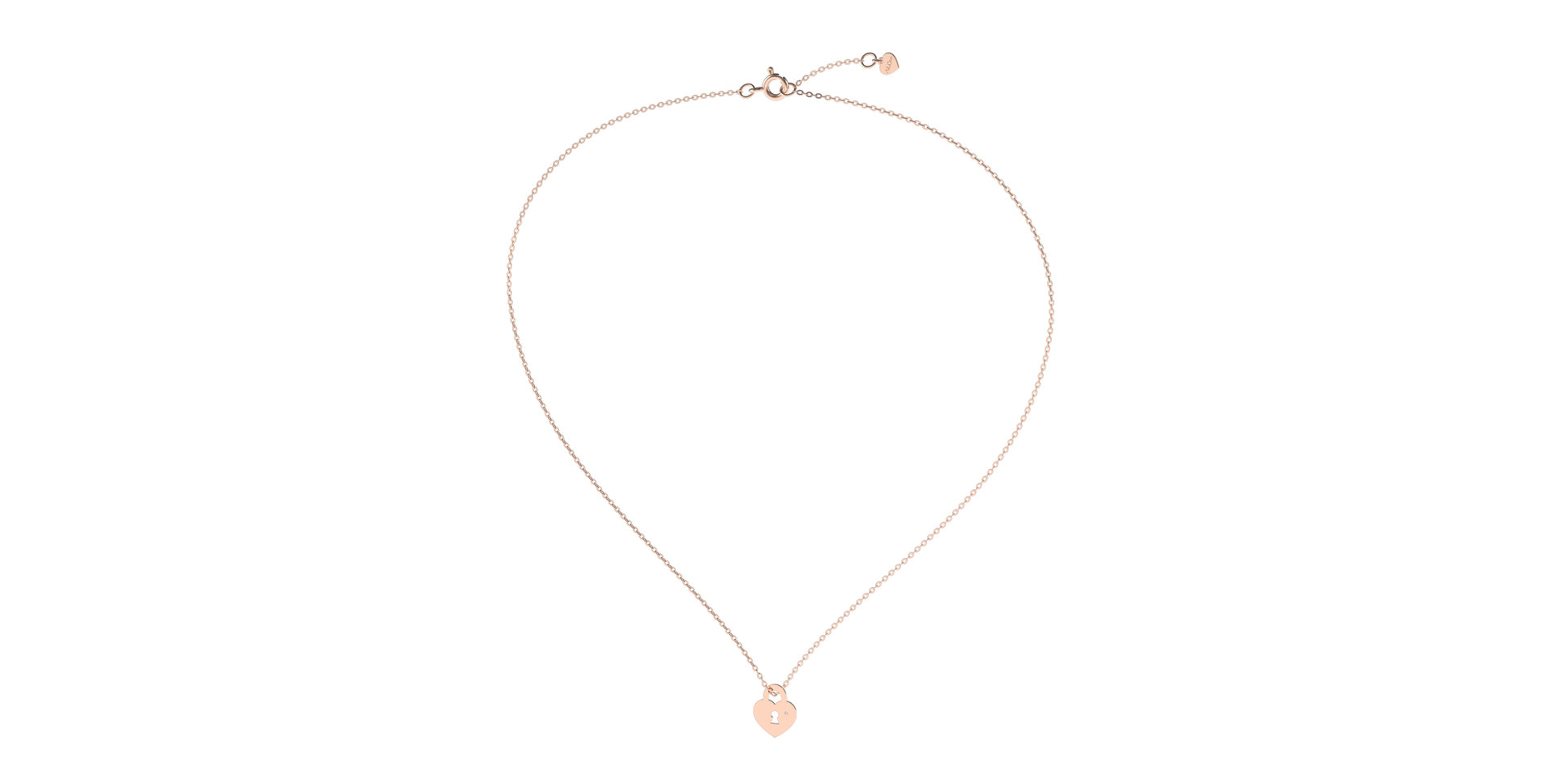 Diamond necklace Heart Lock