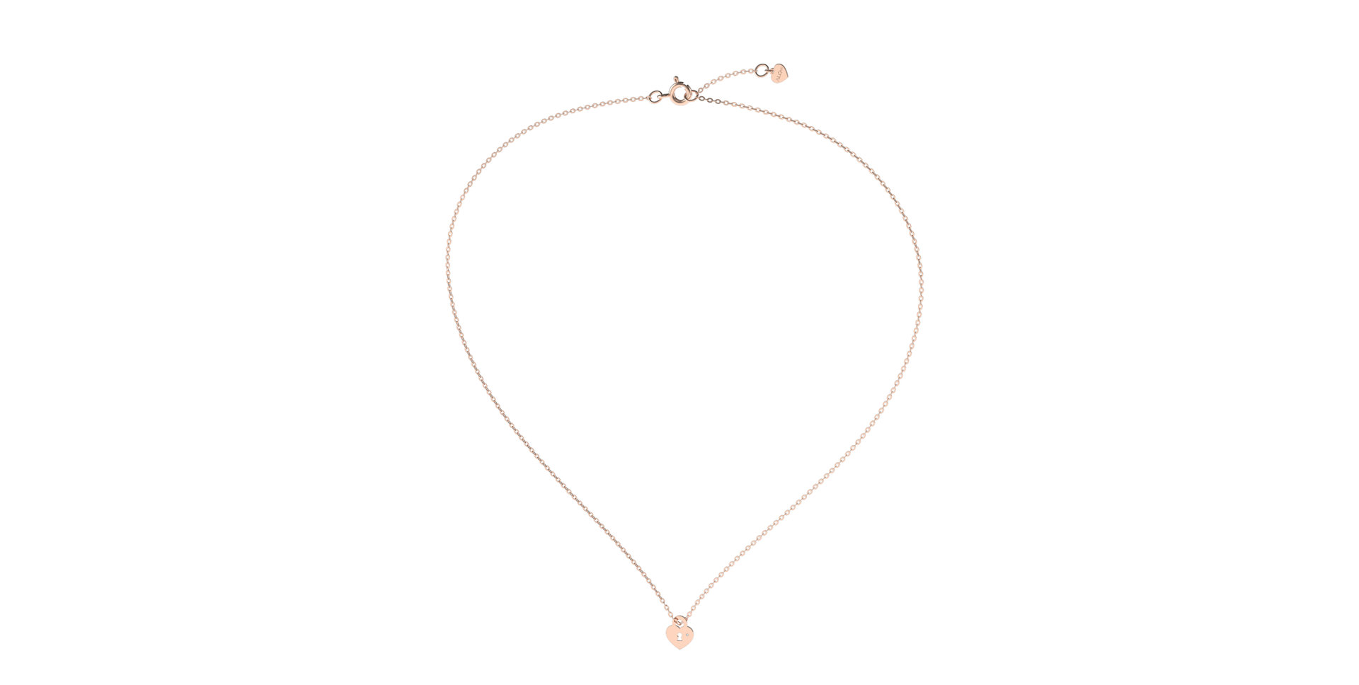 Diamond necklace Little Heart Lock