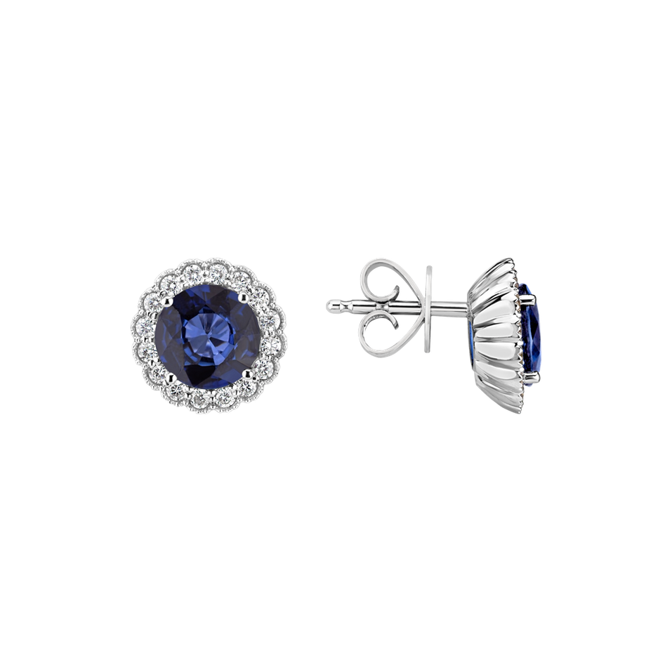 Diamond earrings with Sapphire Royal Allure