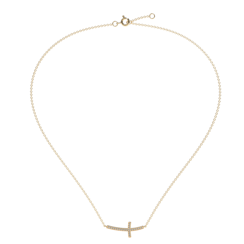 Diamond necklace Cross