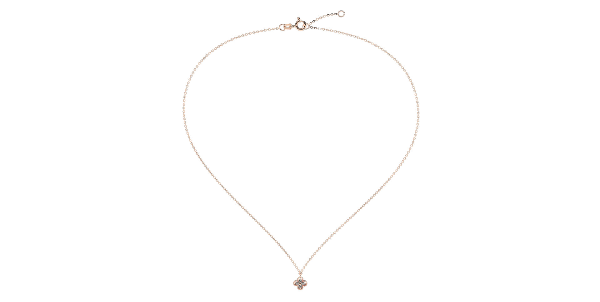 Diamond necklace Lucky Clover