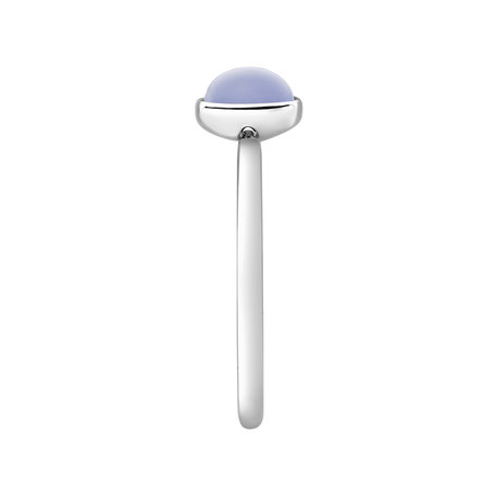 Ring with Blue Chalcedony Bonbon