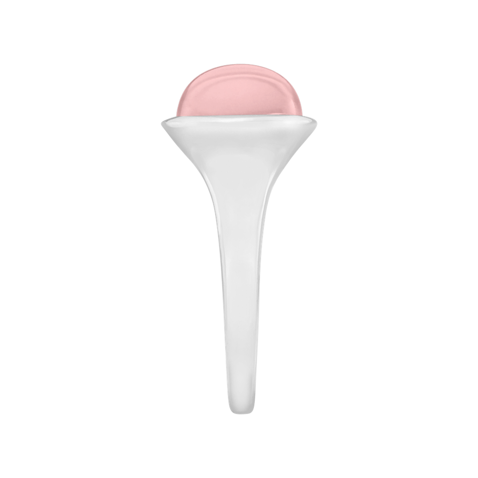 Ring with Rose Quartz Bonbon