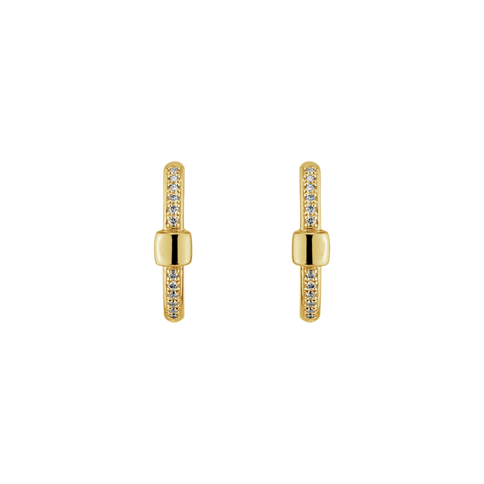 Diamond earrings Charming Square